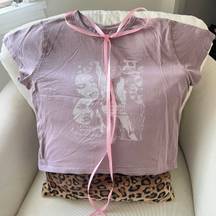 Hollister purple graphic baby tee