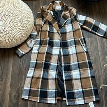 Cupshe Plaid Long Coat