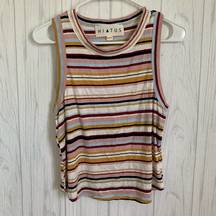 Hiatus Horizontal Strip Multicolored Tank Top