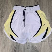 Purple and Yellow Jordan Sport Short