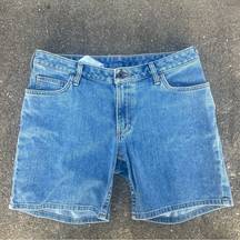 Y2K Carhartt Curvy Classic Blue Jean Denim Shorts WB063 FBI Size 10