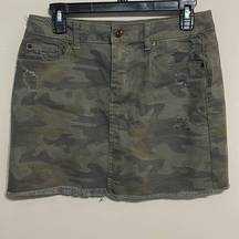 Vanilla Star Jeans Camo Mini Skirt