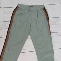 Bishop + young green with gold stripe casual pants