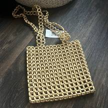 Wood Beaded Bag