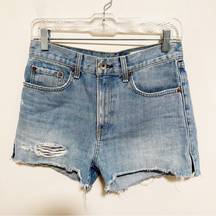 Rag and Bone Justine Cut Off Denim Jean Shorts in Duff