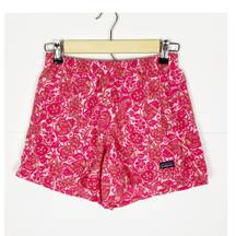 Patagonia Baggies Shorts Pink Floral Bird Print Size XS