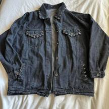 Danielle Guizio Vintage Eight Paris Grommet Denim Jacket