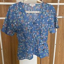 Floral peplum top