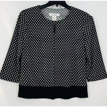 Exclusively MISOOK Women's Hook Cardigan Black Polka Dot‎ Size Small
