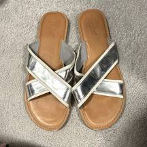 Toms  silver slide sandal