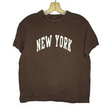 Brandy Melville John Galt Brown "New York" T-Shirt