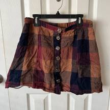 Fall plaid skirt