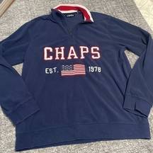 Vintage Chaps Fleece Embroidered USA Quarterzip