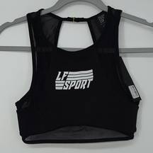 LF BRAND BLACK MESH STRETCH SPORTS BRA SIZE SMALL