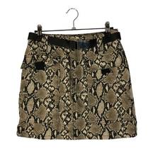 Topshop  Python Brown Cargo Mini Skirt 4