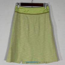 Piazza Sempione Lime Green Double Slit Skirt Women's Size 40