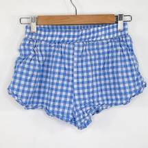 Emma & Sam LF Blue White Gingham Print Shorts S