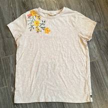 Matilda Jane women’s size small embroidered flower v neck soft tee top fall