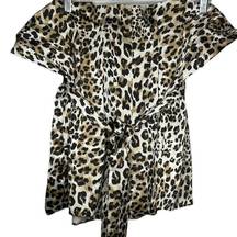 L&B Lucky & Blessed Strapless Animal Print Shorts Romper