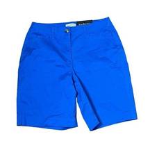 Kim Rogers Bermuda Super Stretch Shorts Size 8 Blue Womens Stretch Blend 30X9