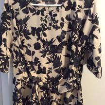 West Kei Small S floral print front tie top shirt career church event