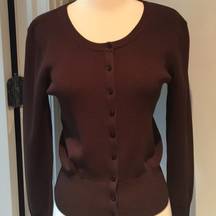 Classic Brown Cardigan Sweater