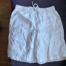 NEIMAN Marcus White Bermuda Drawstring Waist Shorts Size Small