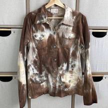 XCVI tie dye long sleeve button down