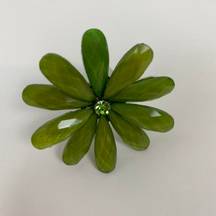 Green Statement Floral Ring