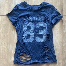 Forever 21 Panthers destroyed distressed soft t shirt S