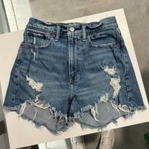 Abercrombie & Fitch High Rise Denim Shorts