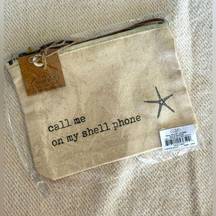 Mud Pie Nautical Pouch “Call me in my Shell Phone” NWT 🐚