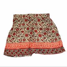 Forever 21 Floral mini Skirt size XS floral skirt red beige mini skirt NWT