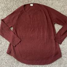 Poetry 100% Baby Alpaca Womens 8 Knit Tunic  Sweater Brown Red Rust Boho