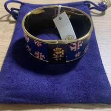 Tory Burch  skinny leather inlay cuff