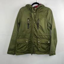 Top shop Parka Army Full Zip closure Jacket with Hood size 8