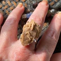 Sterling Silver Desert Rose  Ring Size 8.5