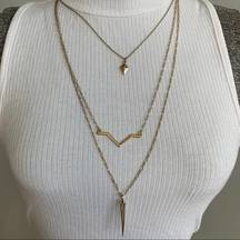 Dainty Gold Three Layer Necklace