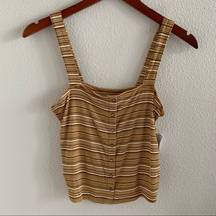 American Eagle NWT  Soft & Sexy Crop Tank Ribbed Mustard Pink Brown White…