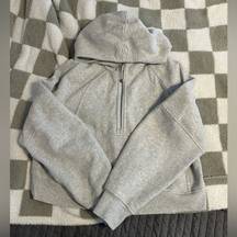 Lululemon Grey Scuba Oversized Half-Zip Hoodie M/L