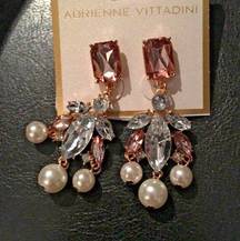 Adrienne vitaddini dressy stones pearls earrings
