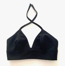 Black Bikini Halter Choker Top Revolve Size S