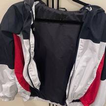 Topshop petite windbreaker colorblock jacket M