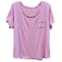 Lane Bryant  Pink Confetti Pocket T-Shirt Size 18/20