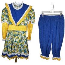 Vintage Sunflower Dress Costume with Bloomers