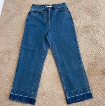 Shona Joy Anita Jeans NEW NWT Button Front Straight Leg Jean Indigo Button Fly