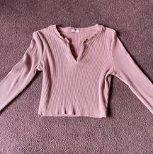 Ribbed Long Sleeve Top