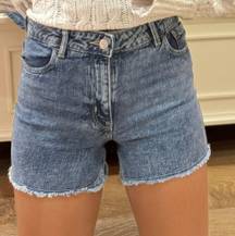 High Rise Denim Shorts