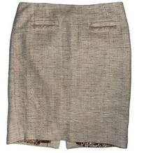 Peck & Peck off-white tweed pencil skirt 10