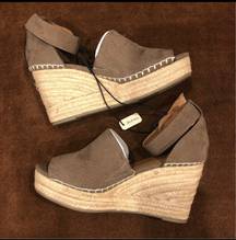 Suede Wedge Sandals